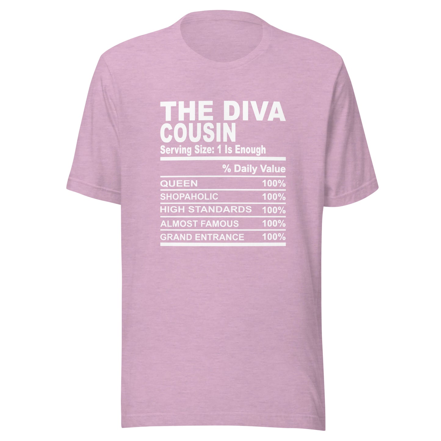 THE DIVA COUSIN - 4XL - Unisex T-Shirt (white print)