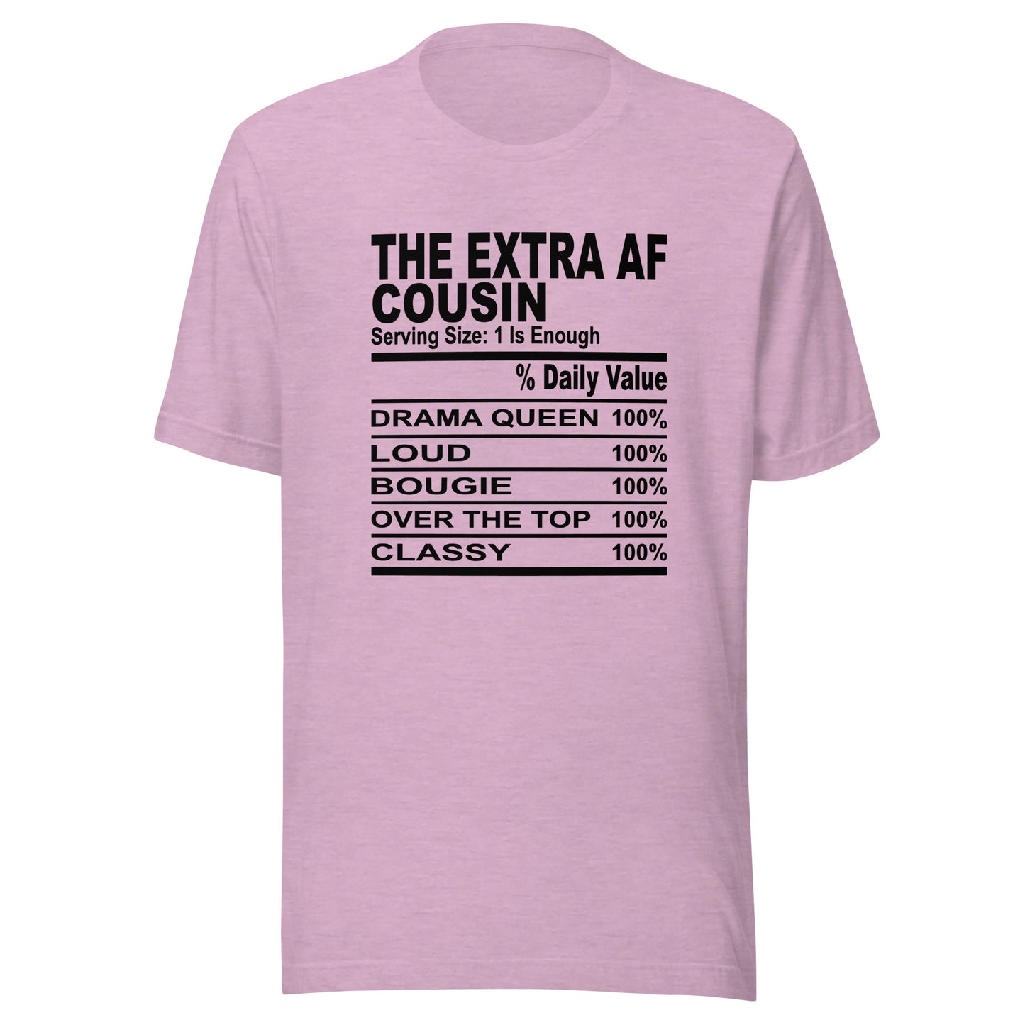 THE EXTRA AF COUSIN - 4XL - Unisex T-Shirt (black print)