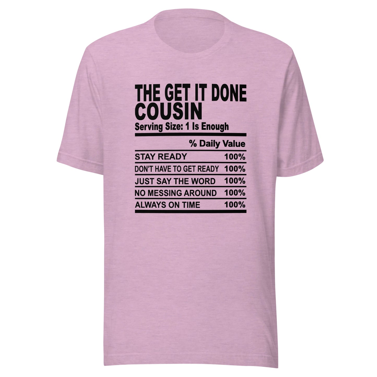 THE GET IT DONE COUSIN - 4XL - Unisex T-Shirt (black print)