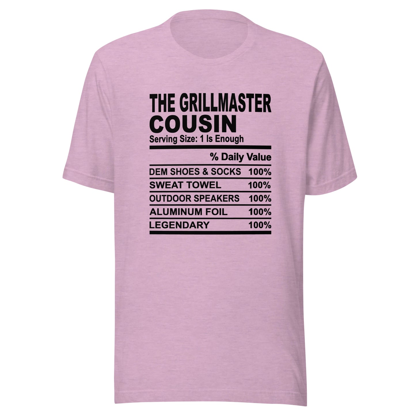 THE GRILLMASTER COUSIN - L-XL - Unisex T-Shirt (black print)