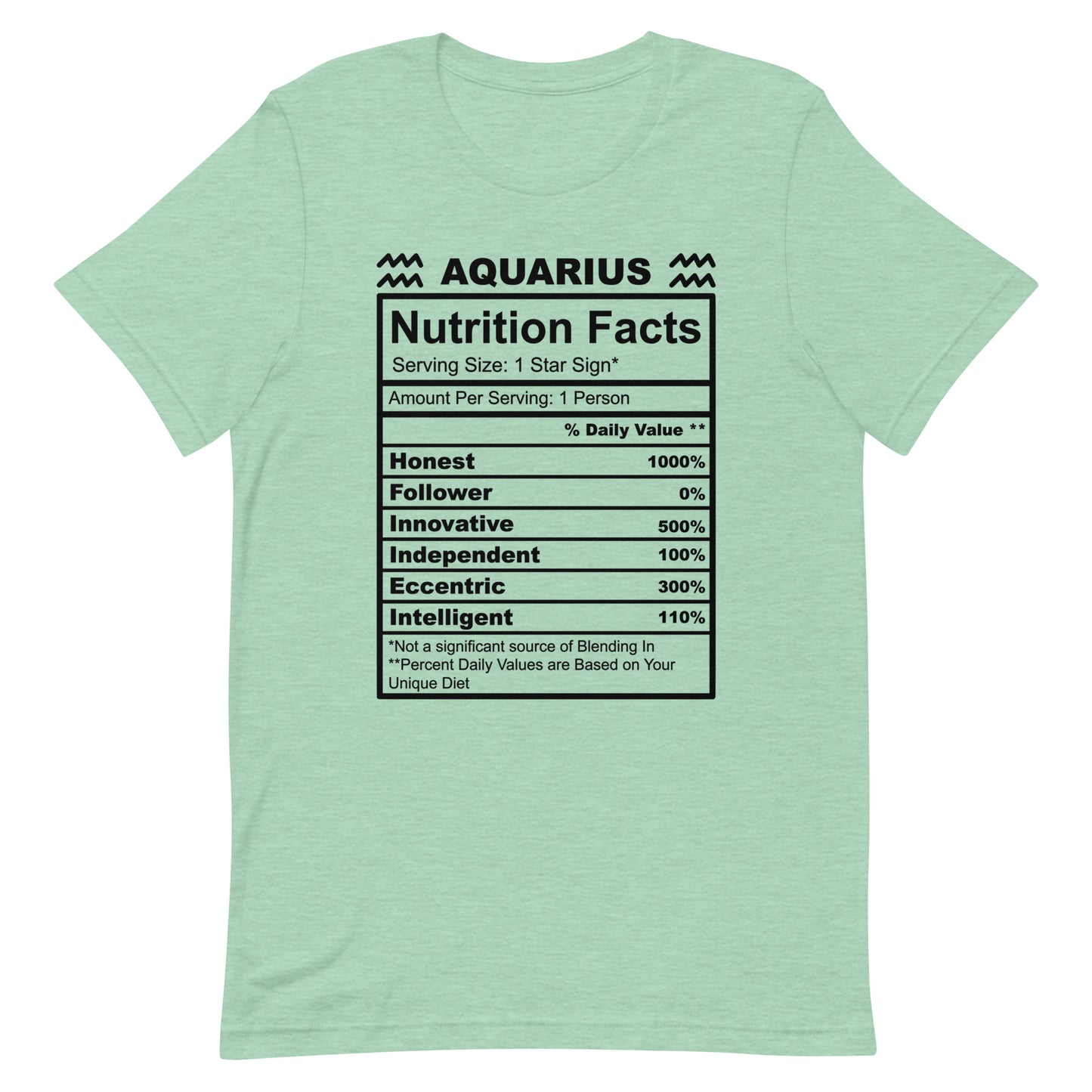 AQUARIUS - XS - Unisex T-Shirt (black letters)