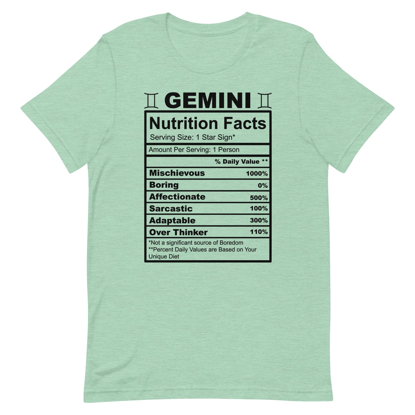 GEMINI - S-M - Unisex T-Shirt (black letters)