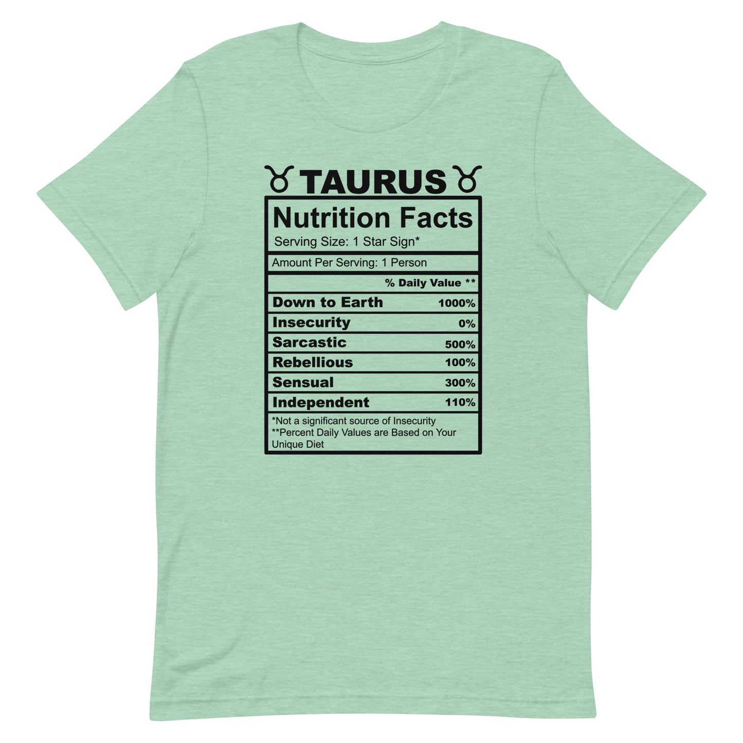 TAURUS - XS - Unisex T-Shirt (black letters)