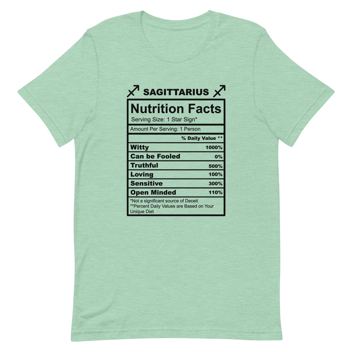 SAGITTARUIS -2XL-3XL - Unisex T-Shirt (black letters)