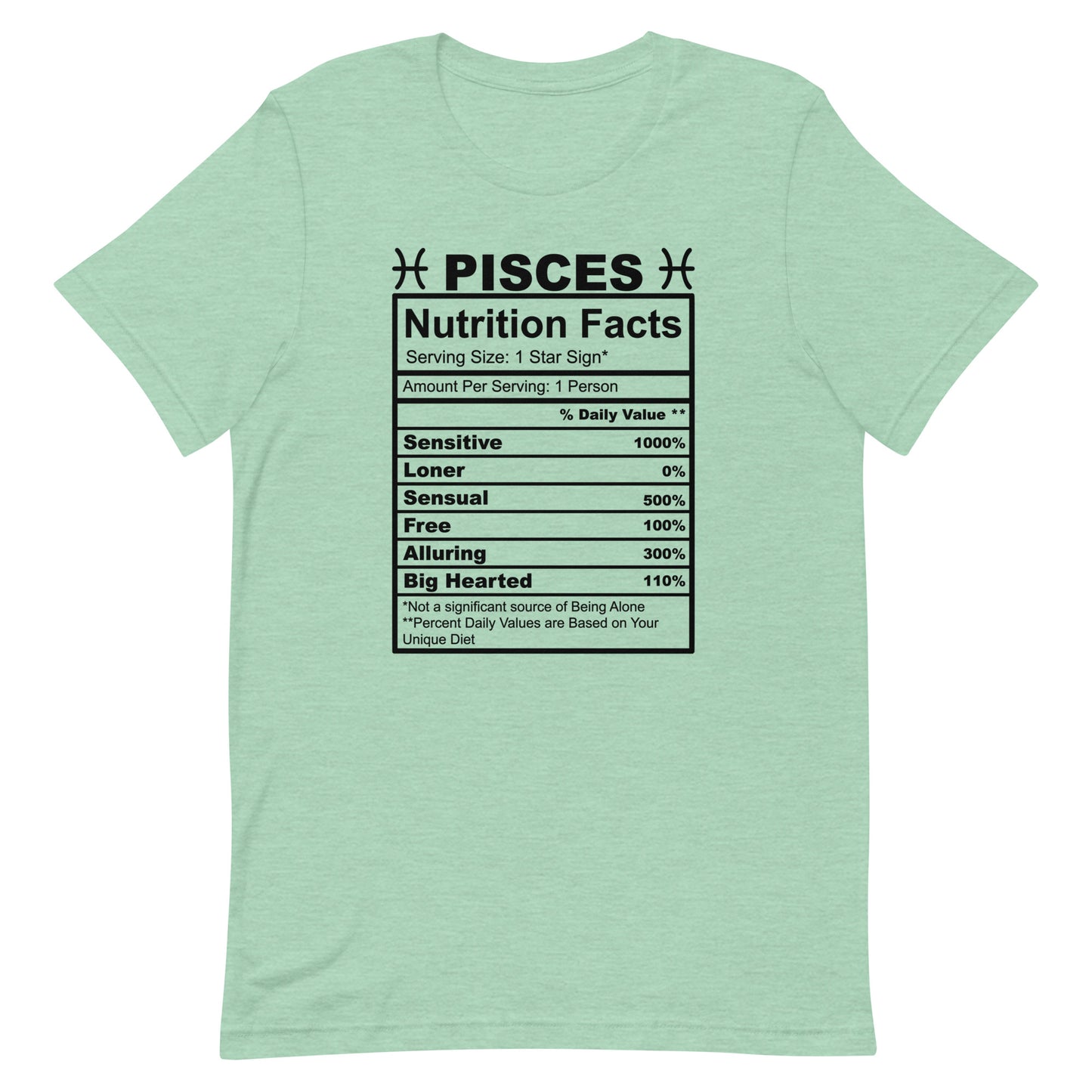 PISCES - S-M - Unisex T-Shirt (black letters)
