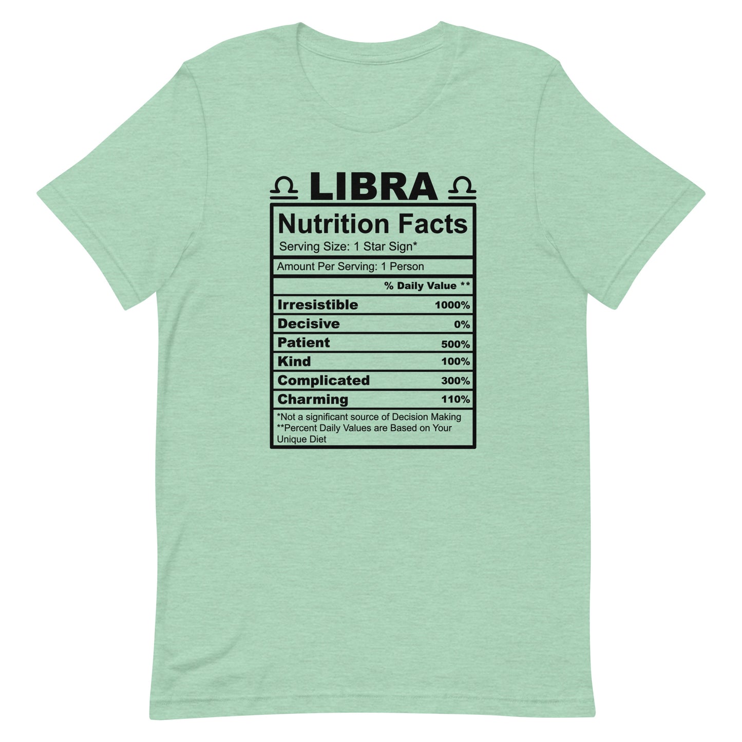 LIBRA - S-M - Unisex T-Shirt (black letters)