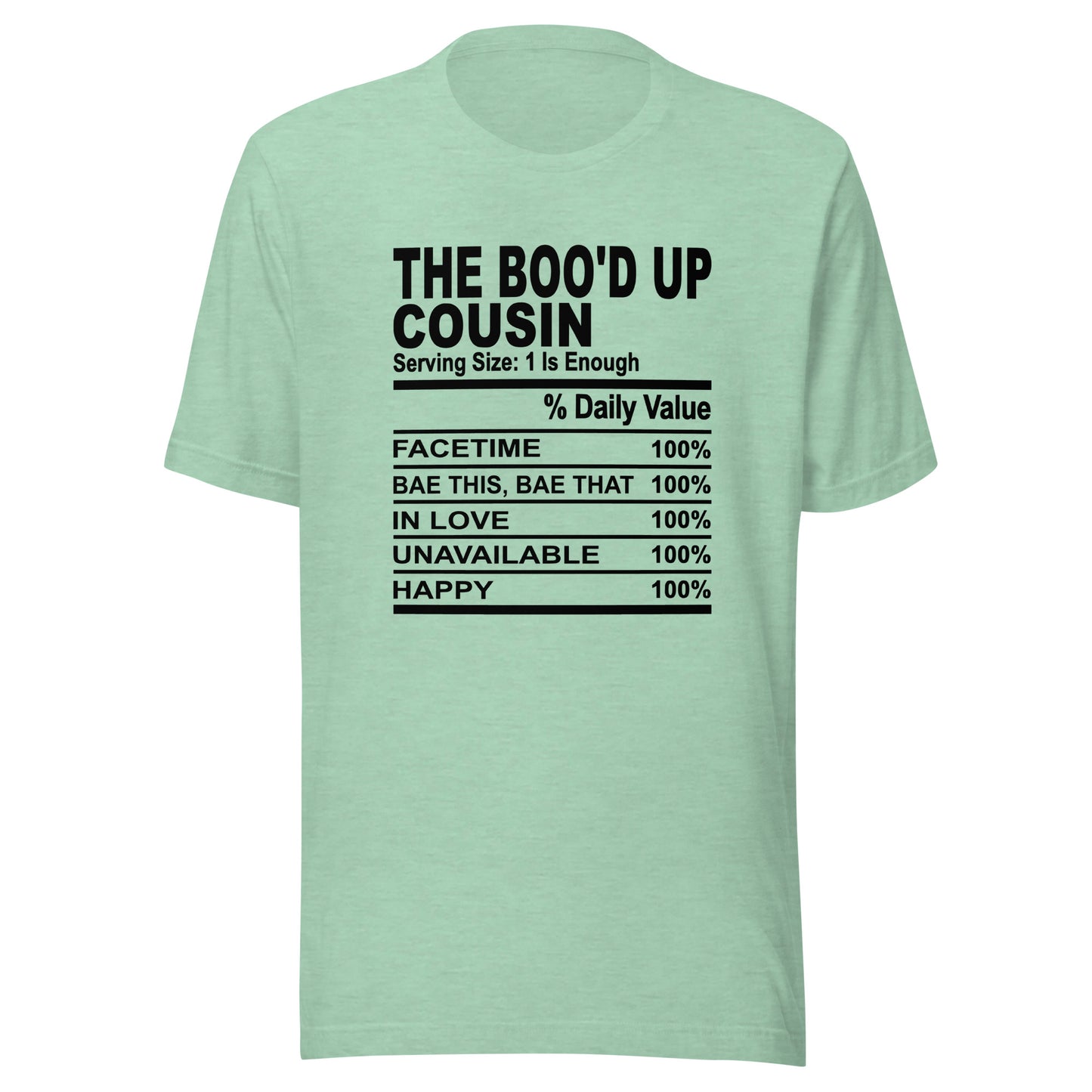THE BOO'D UP COUSIN - S-M - Unisex T-Shirt (black print)