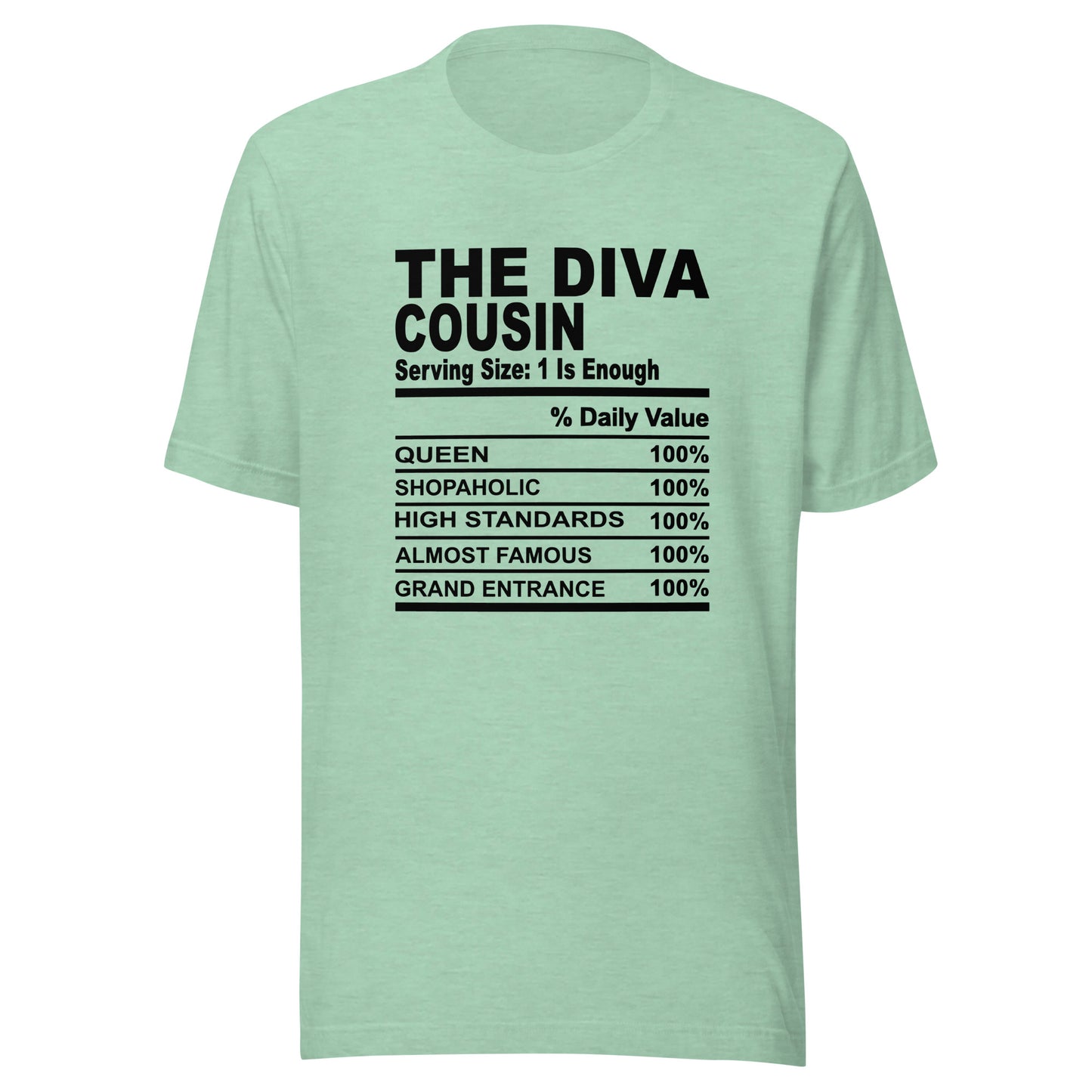 THE DIVA COUSIN - 4XL - Unisex T-Shirt (black print)