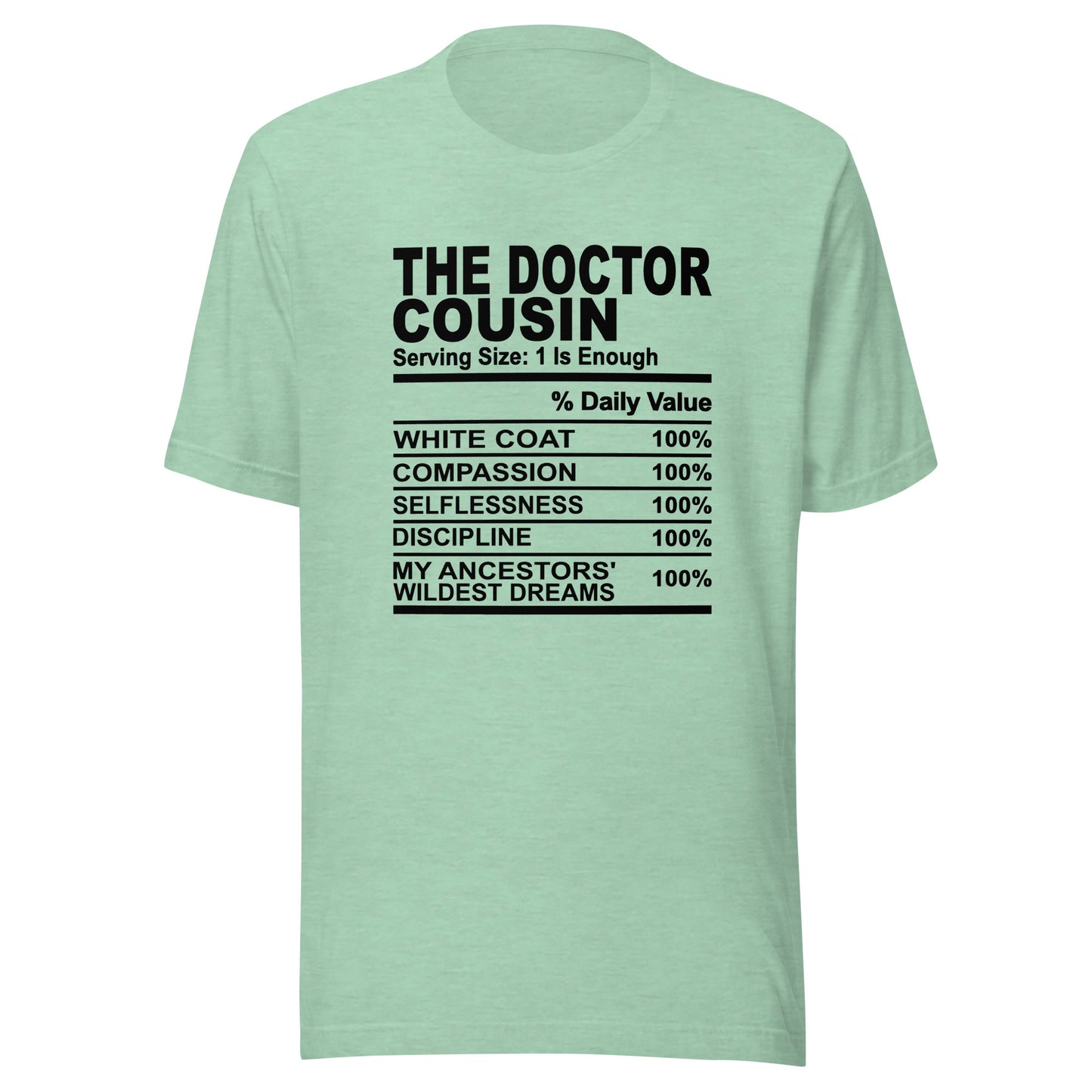 THE DOCTOR COUSIN - S-M - Unisex T-Shirt (black print)