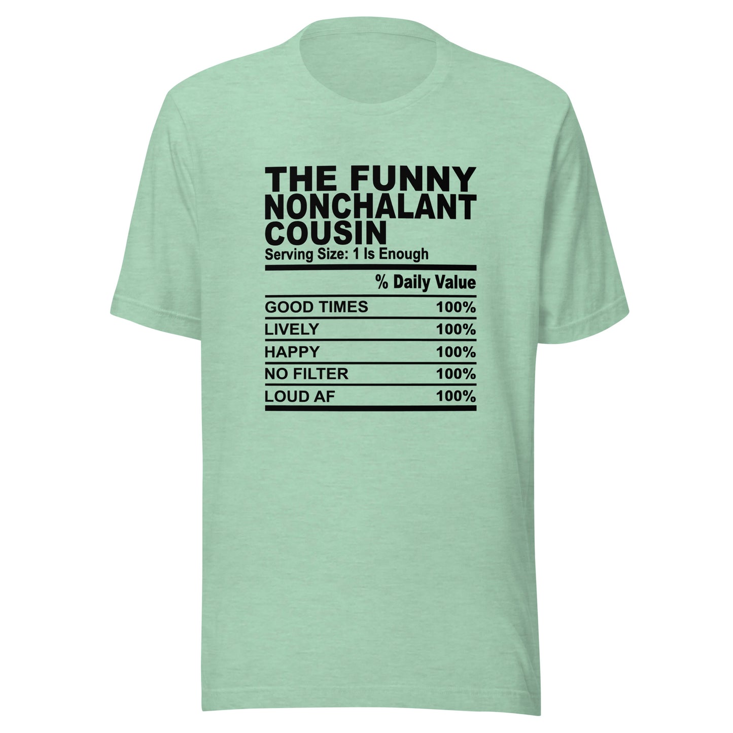 THE FUN NONCHALANT COUSIN - 4XL - Unisex T-Shirt (black print)