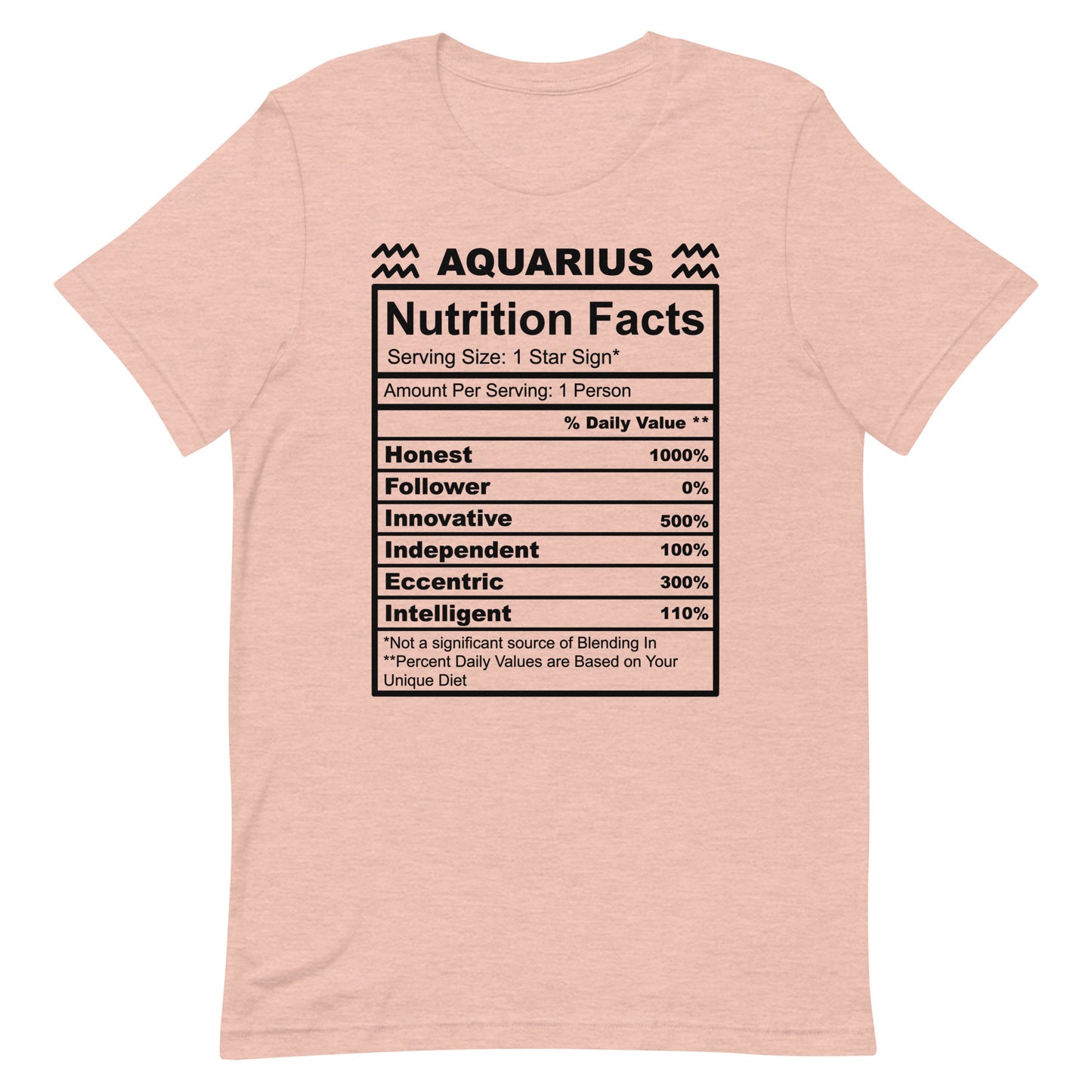 AQUARIUS - 2XL-3XL - Unisex T-Shirt (black letters)