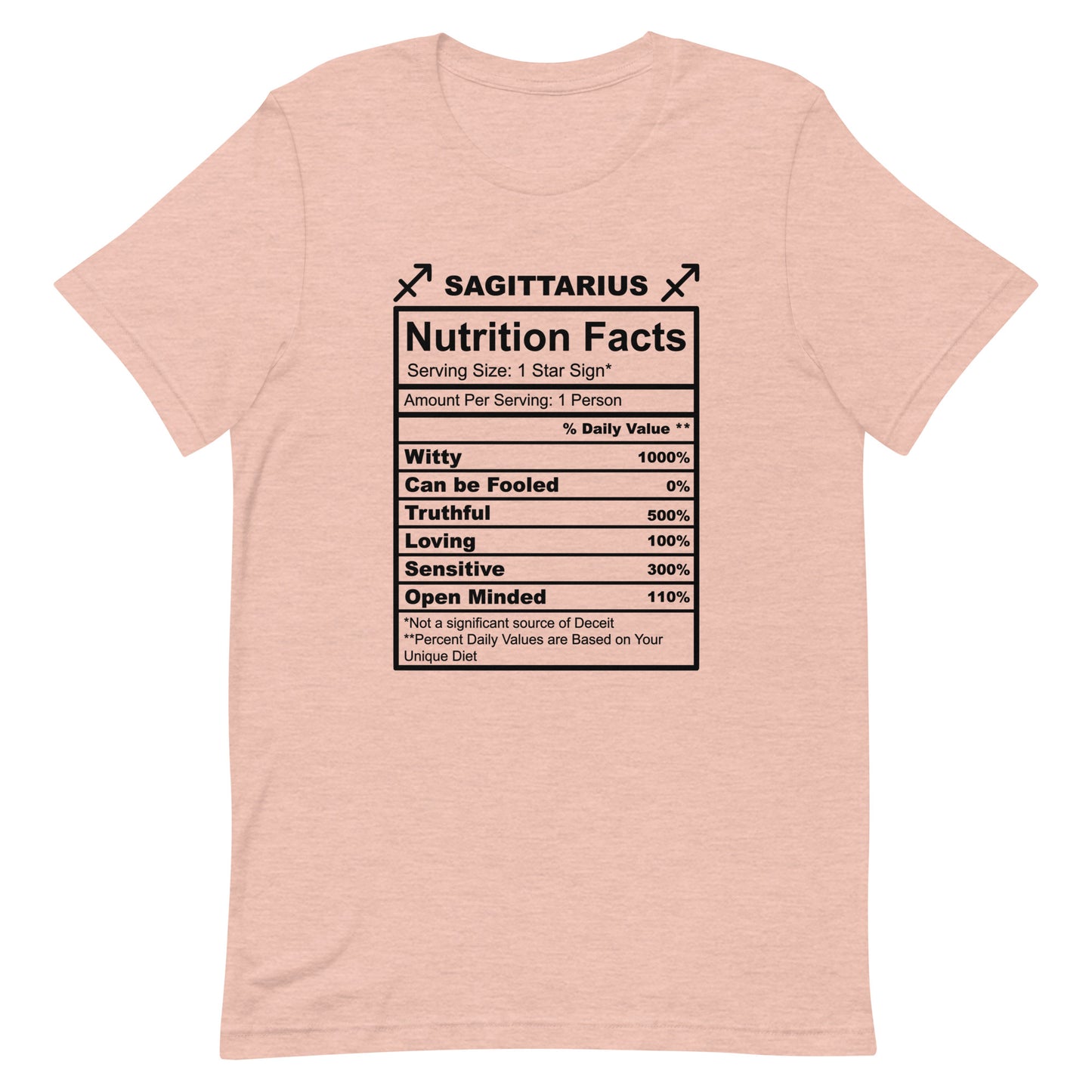 SAGITTARUIS -2XL-3XL - Unisex T-Shirt (black letters)