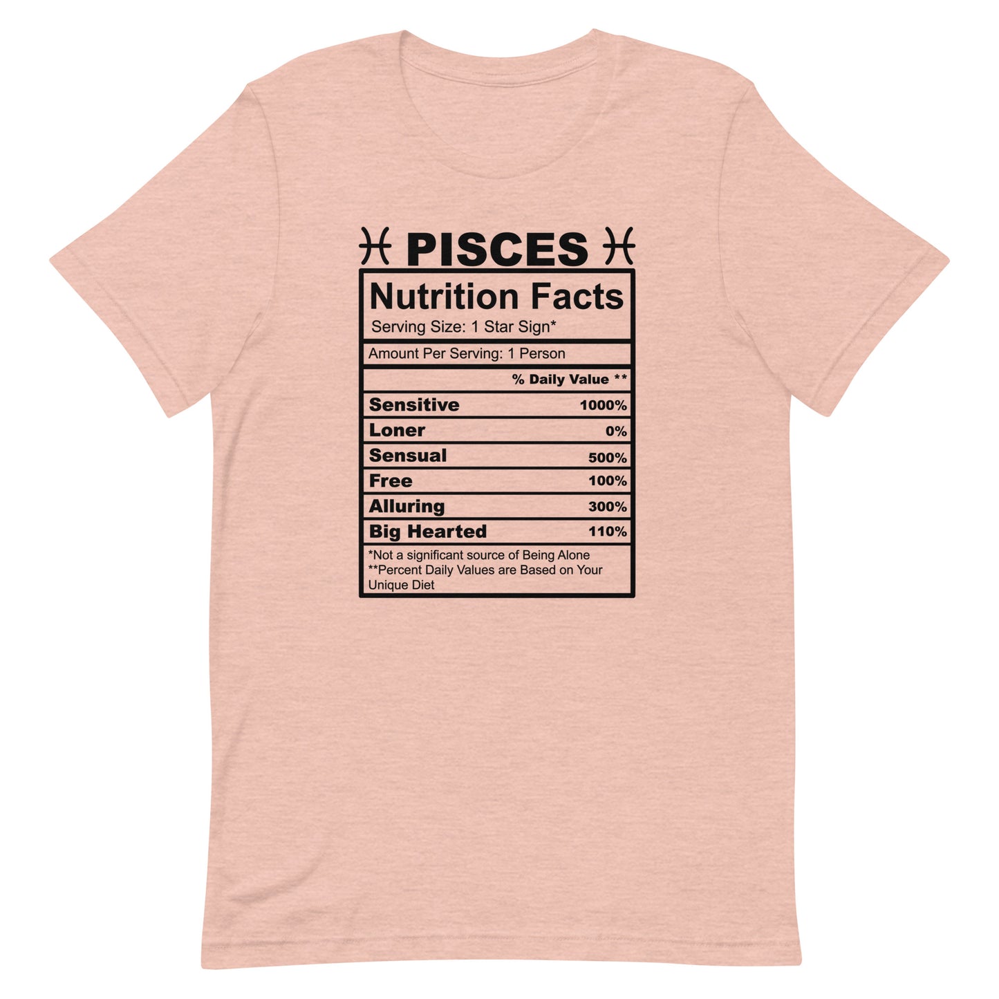 PISCES - S-M - Unisex T-Shirt (black letters)