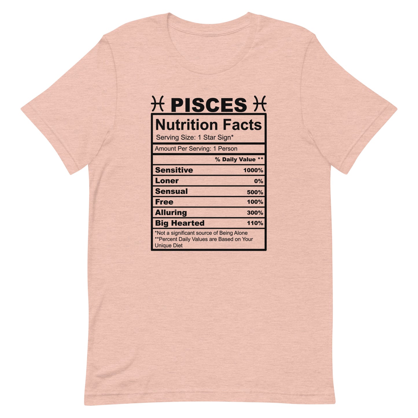 PISCES - 2XL-3XL - Unisex T-Shirt (black letters)