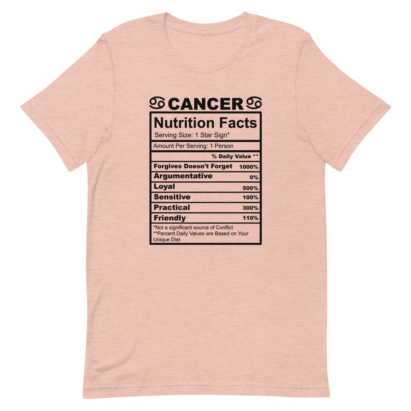 CANCER - S-M - Unisex T-Shirt (black letters)