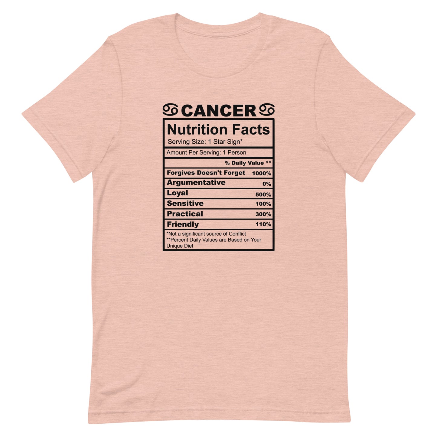 CANCER - L-XL - Unisex T-Shirt (black letters)