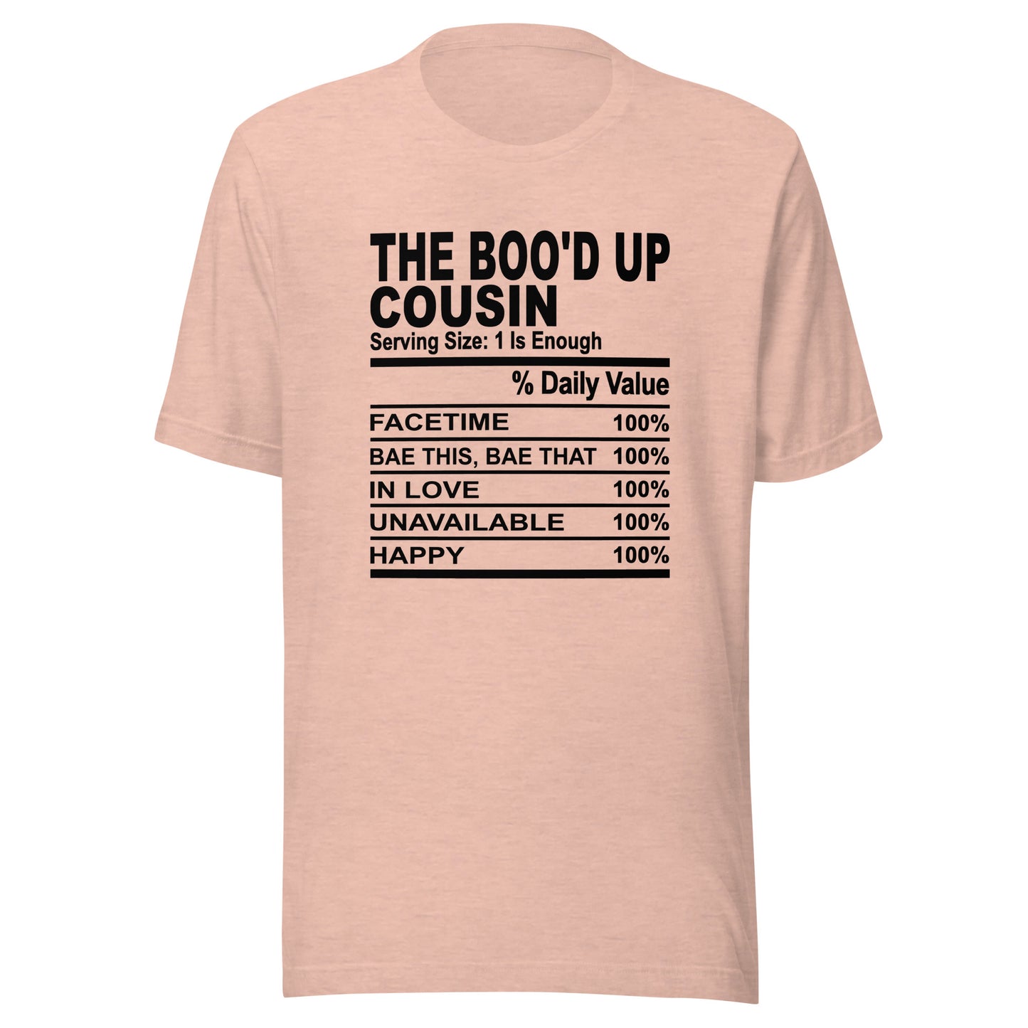 THE BOO'D UP COUSIN - S-M - Unisex T-Shirt (black print)