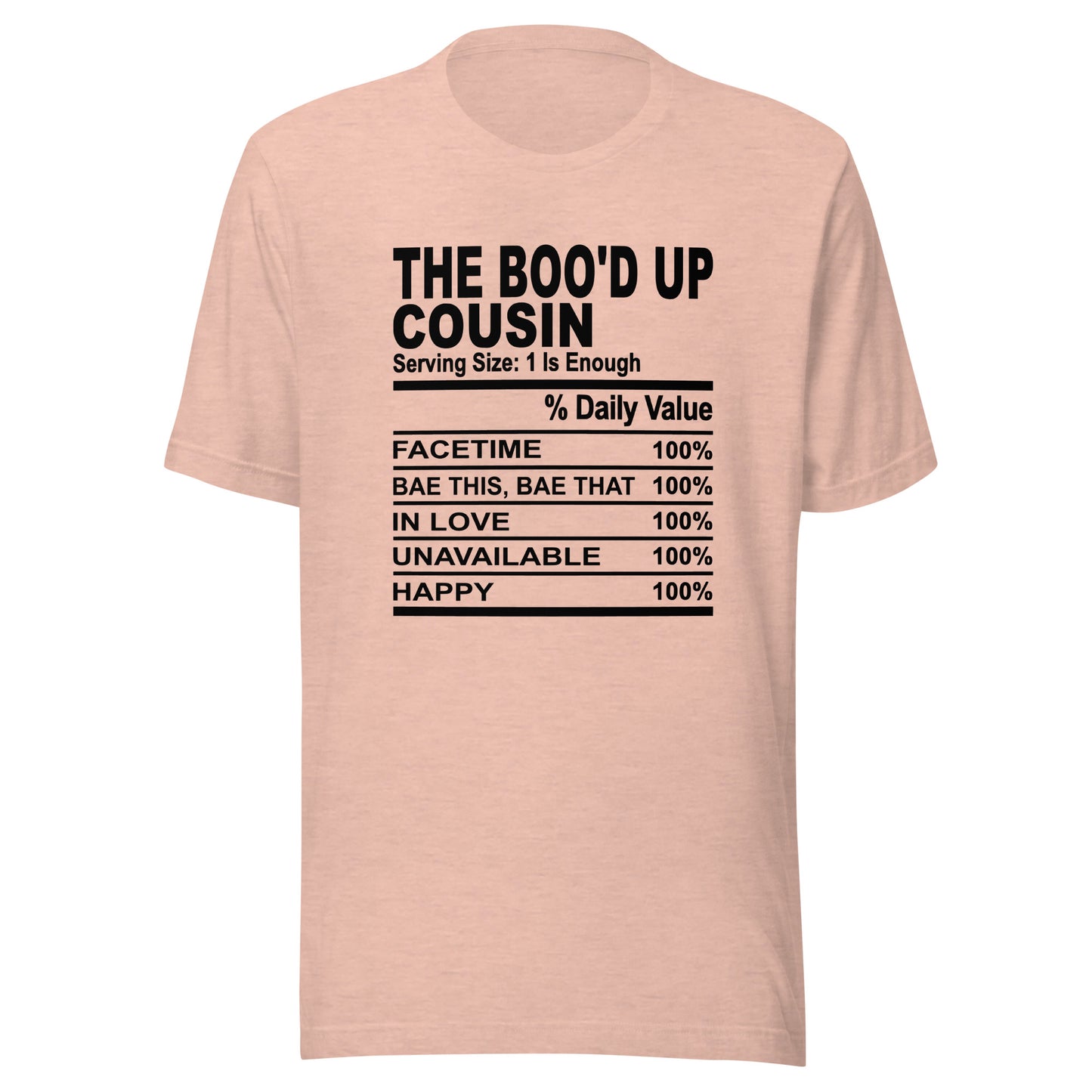 THE BOO'D UP COUSIN - 2XL-3XL - Unisex T-Shirt (black print)