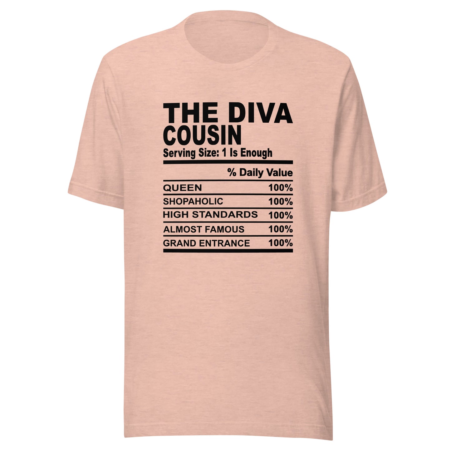 THE DIVA COUSIN - 4XL - Unisex T-Shirt (black print)
