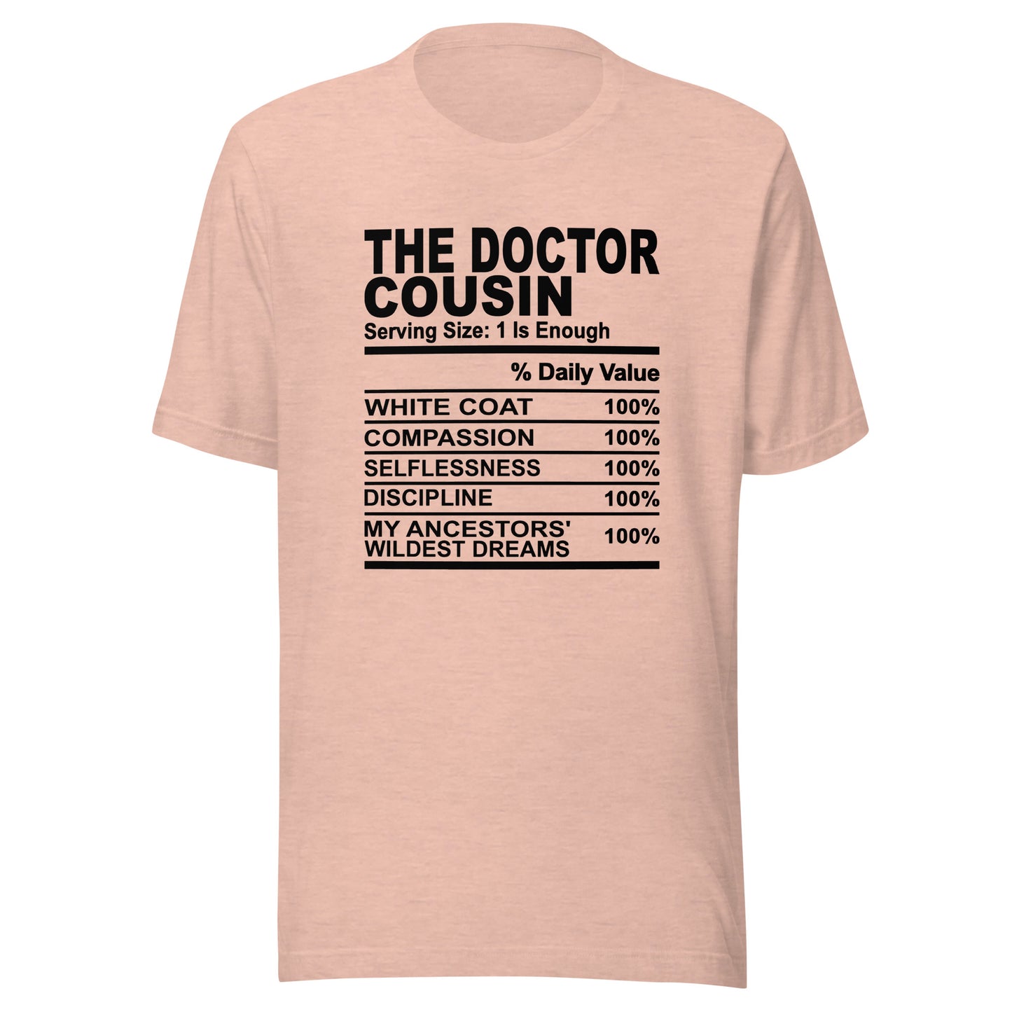 THE DOCTOR COUSIN - S-M - Unisex T-Shirt (black print)