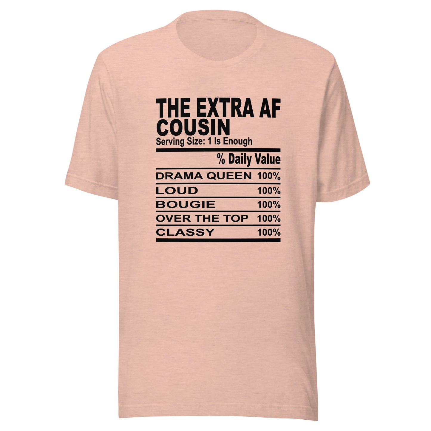 THE EXTRA AF COUSIN - 4XL - Unisex T-Shirt (black print)