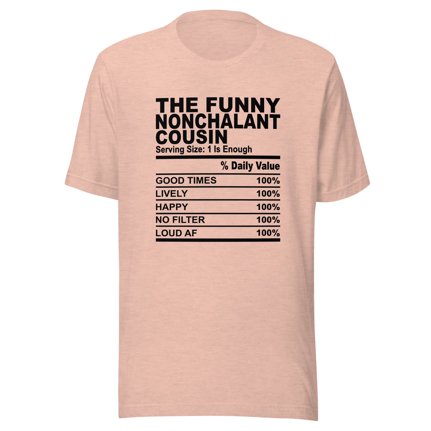 THE FUN NONCHALANT COUSIN - 4XL - Unisex T-Shirt (black print)