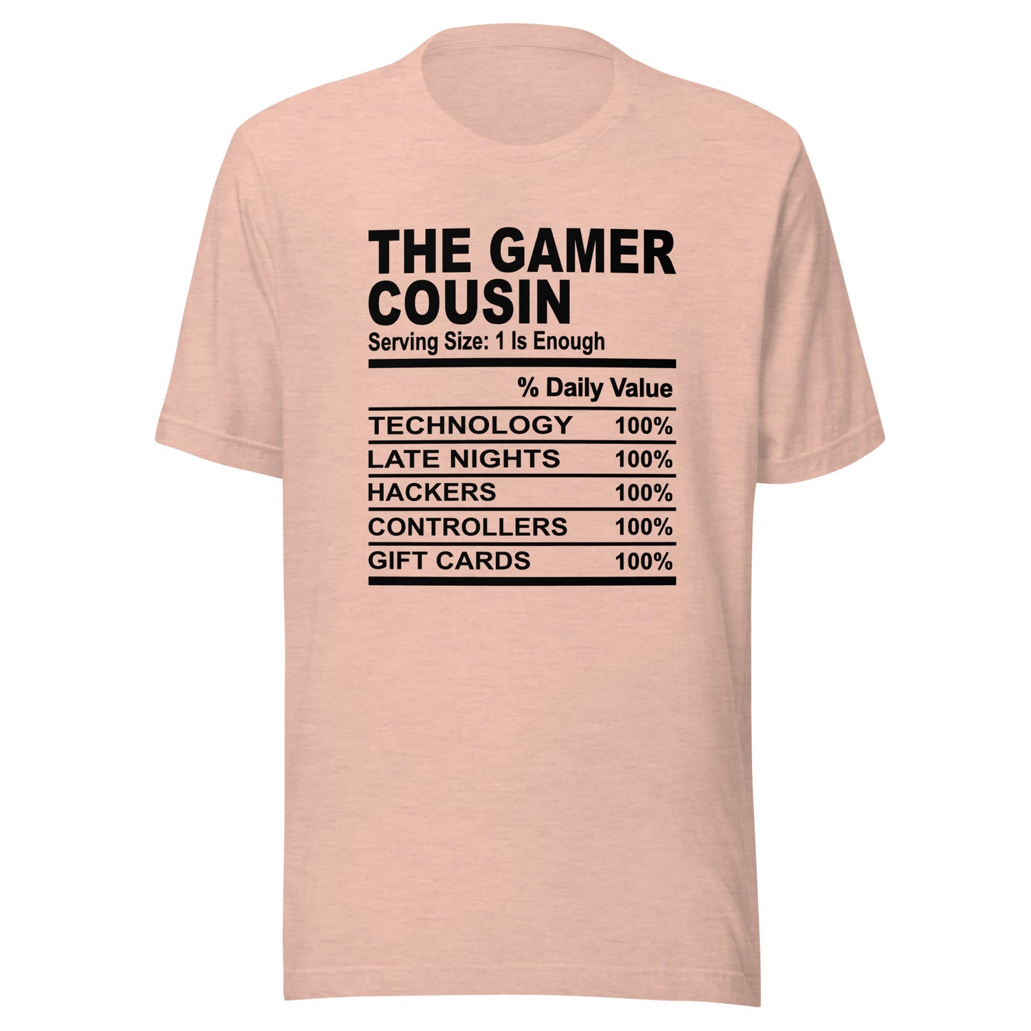 THE GAMER COUSIN - L-XL - Unisex T-Shirt (black print)
