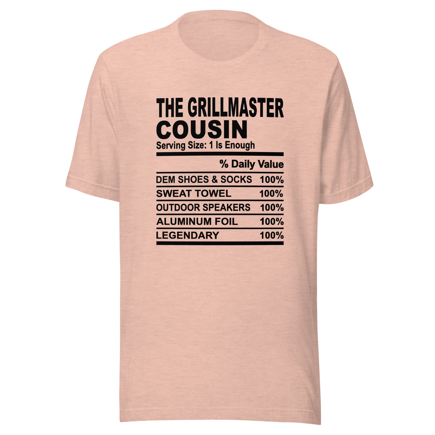 THE GRILLMASTER COUSIN - L-XL - Unisex T-Shirt (black print)