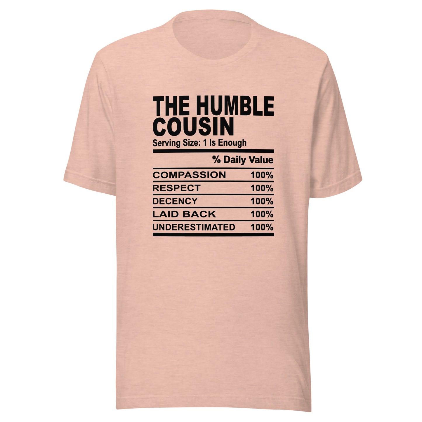THE HUMBLE COUSIN - 4XL - Unisex T-Shirt (black print)