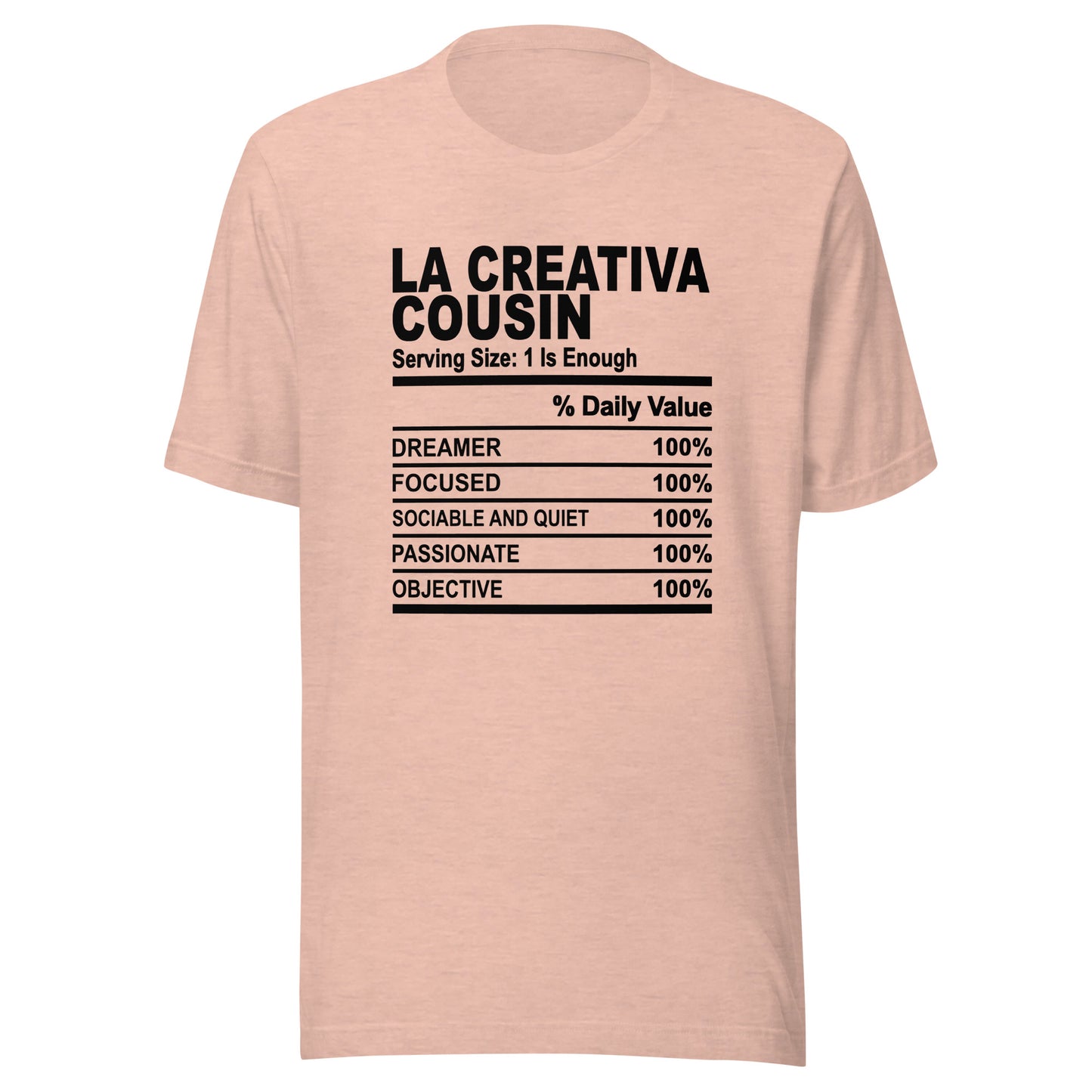 THE LA CREATIVA COUSIN - 4XL - Unisex T-Shirt (black print)