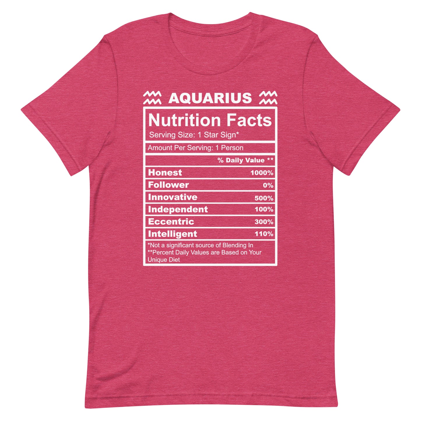 AQUARIUS - S-M - Unisex T-Shirt (white letters)