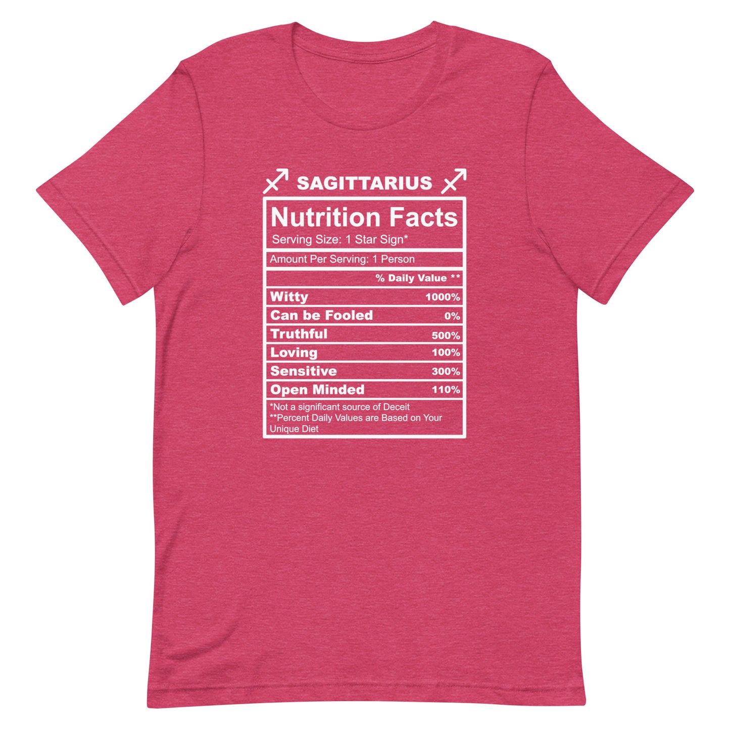 SAGITTARUIS -2XL-3XL - Unisex T-Shirt (white letters)