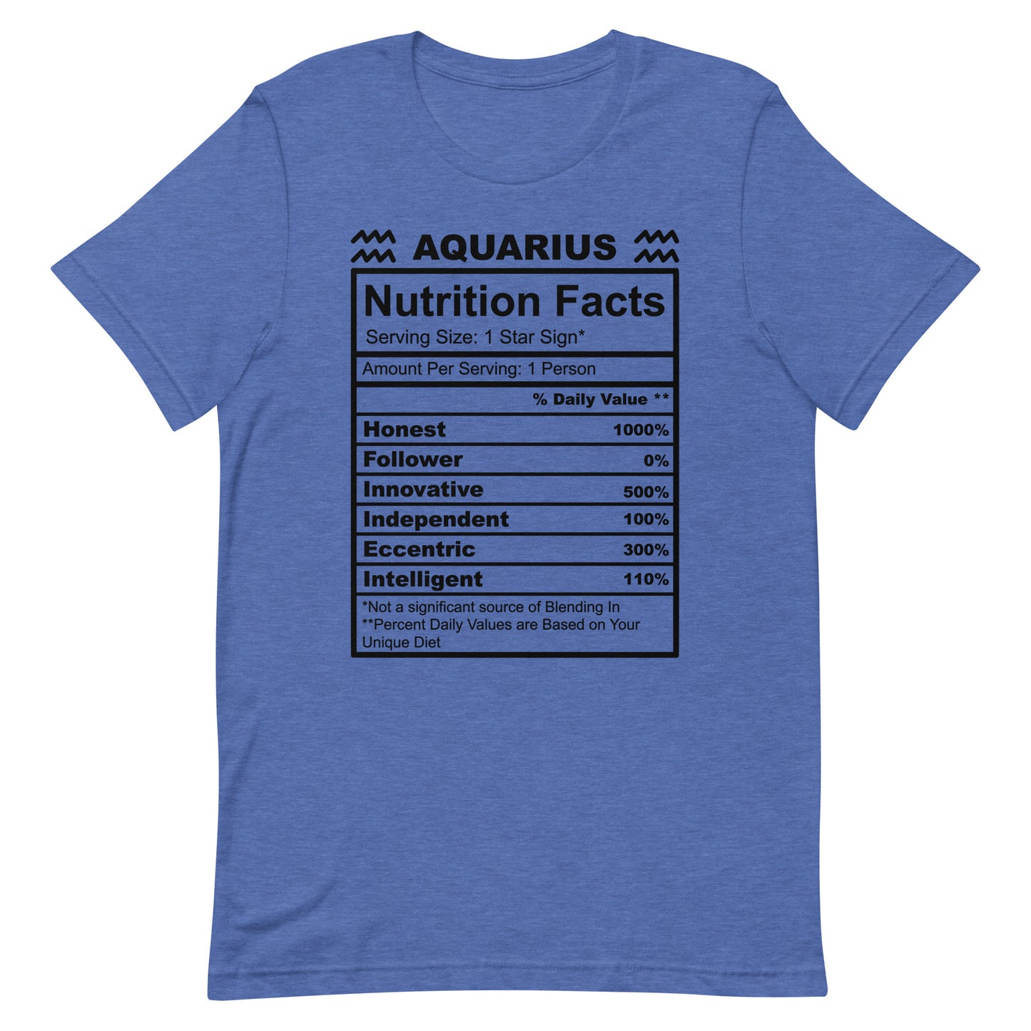 AQUARIUS - S-M - Unisex T-Shirt (black letters)
