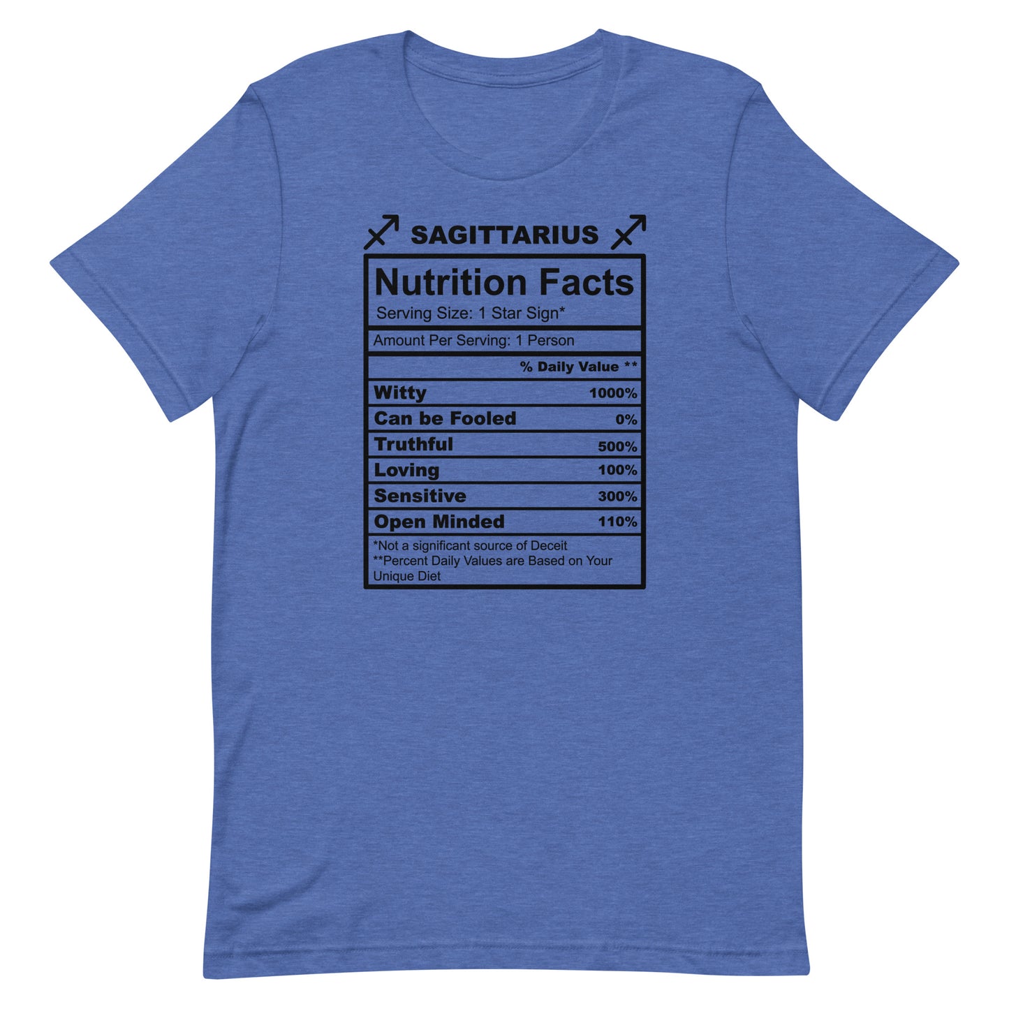 SAGITTARUIS - S-M - Unisex T-Shirt (black letters)