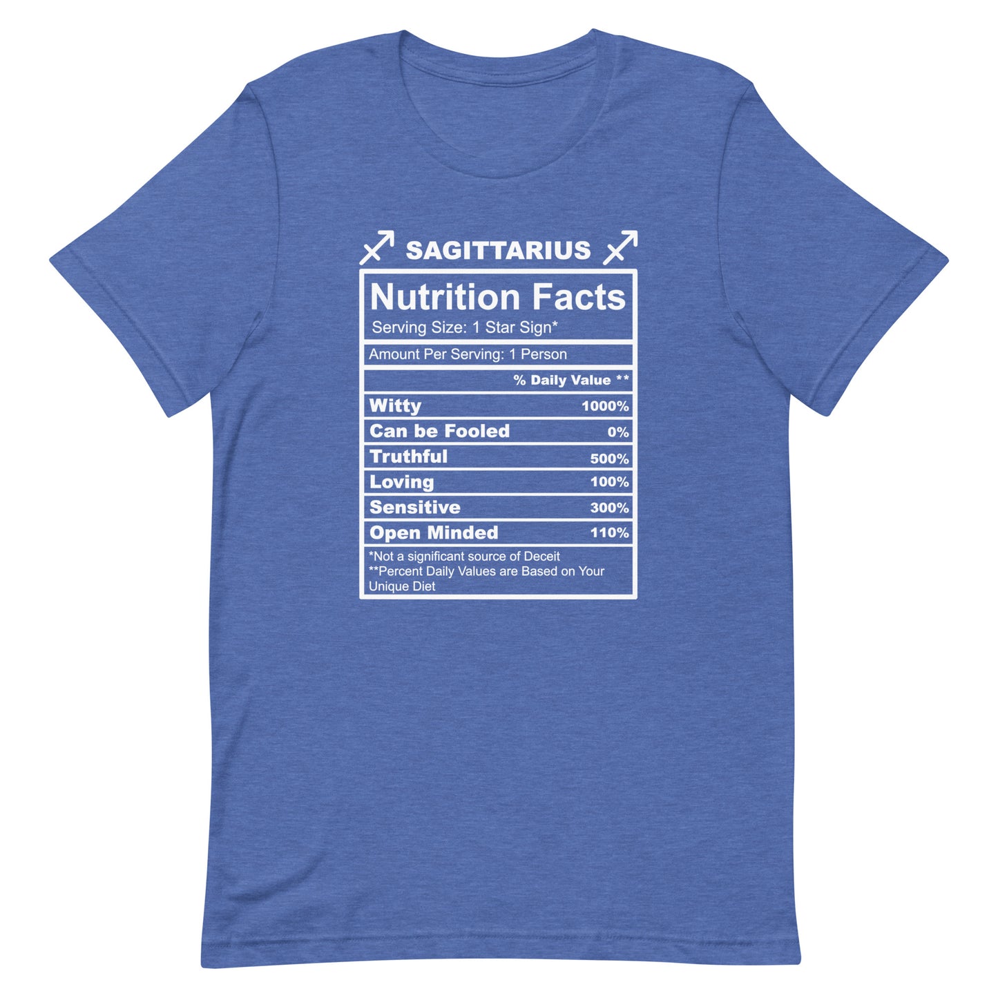 SAGITTARUIS -2XL-3XL - Unisex T-Shirt (white letters)