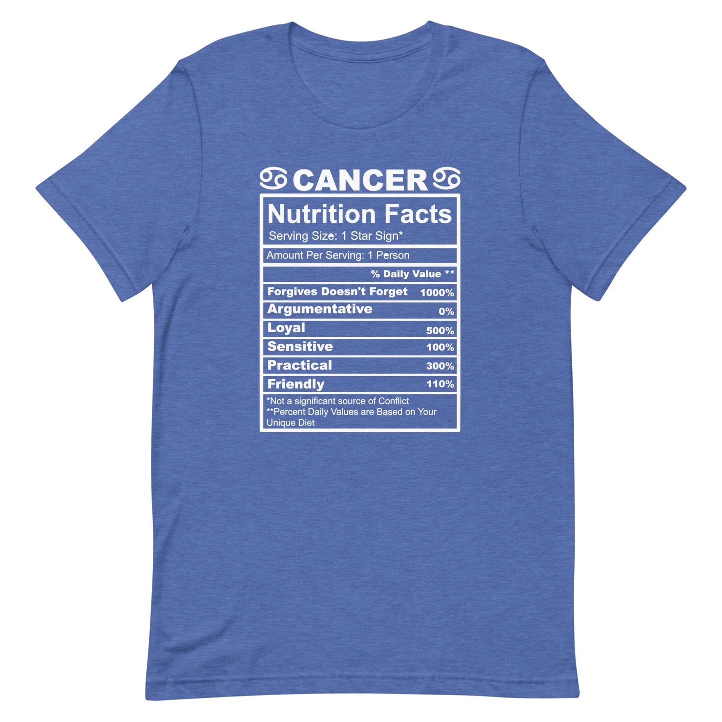 CANCER - S-M - Unisex T-Shirt (white letters)