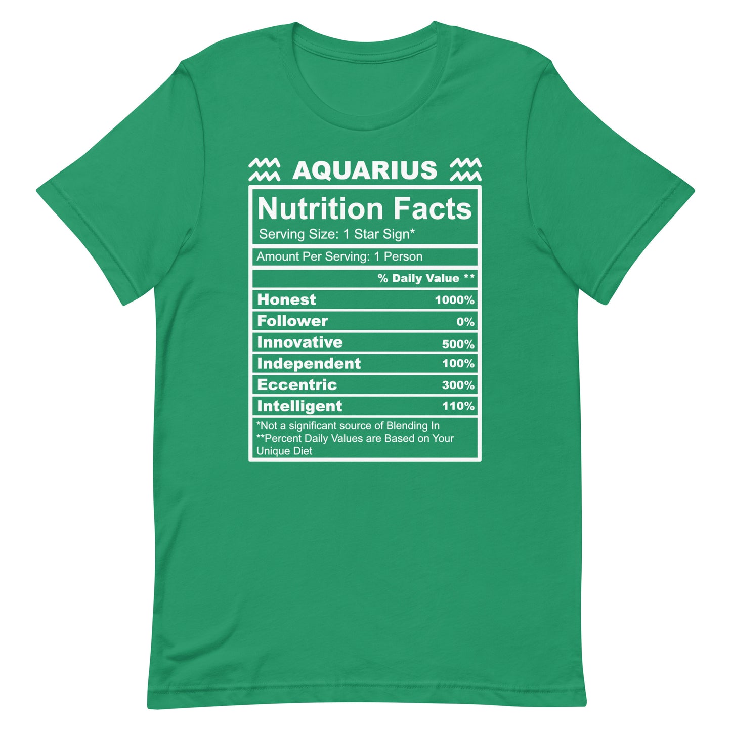 AQUARIUS - S-M - Unisex T-Shirt (white letters)