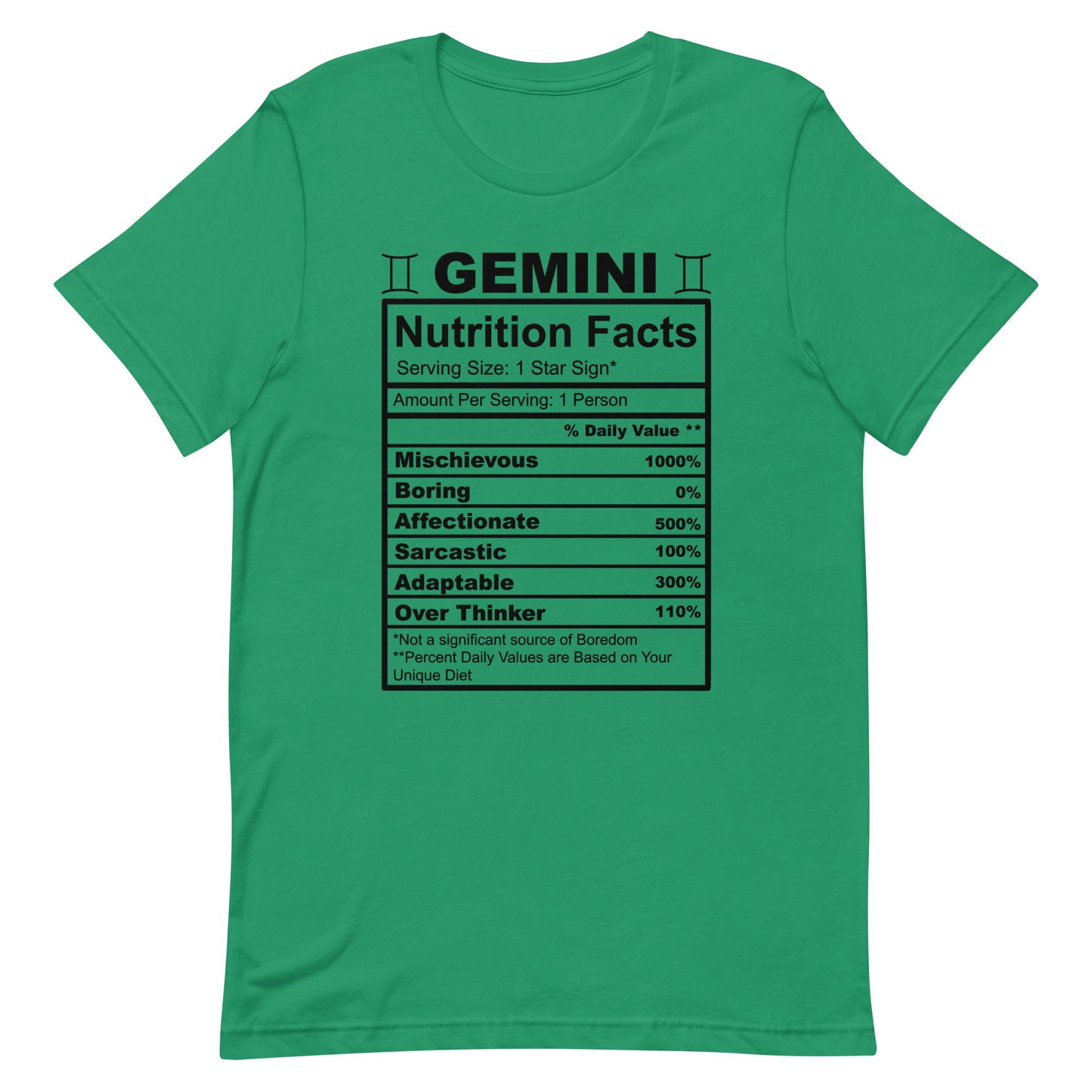 GEMINI - XS - Unisex T-Shirt (black letters)