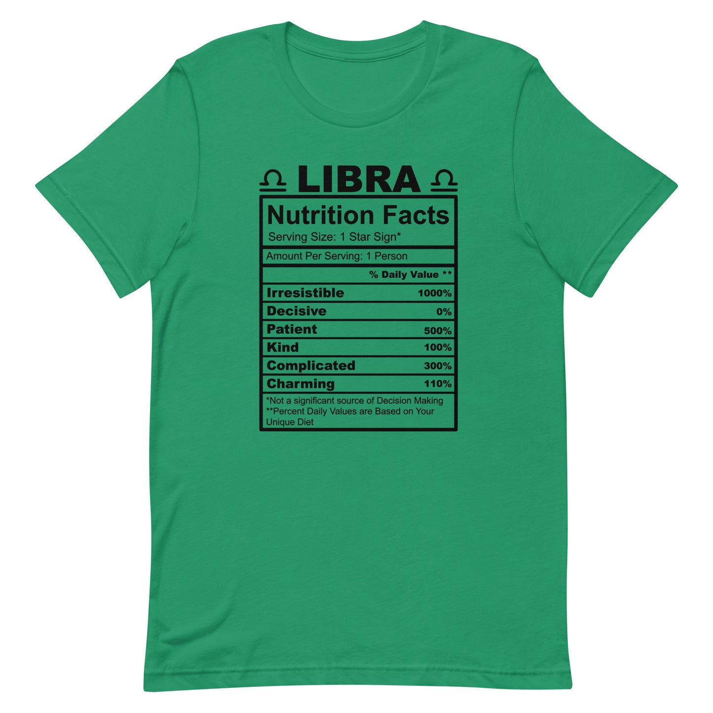LIBRA - S-M - Unisex T-Shirt (black letters)