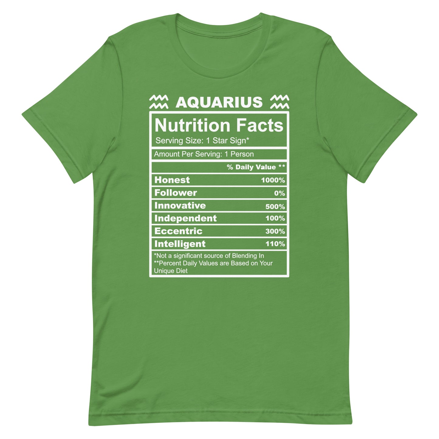 AQUARIUS - S-M - Unisex T-Shirt (white letters)