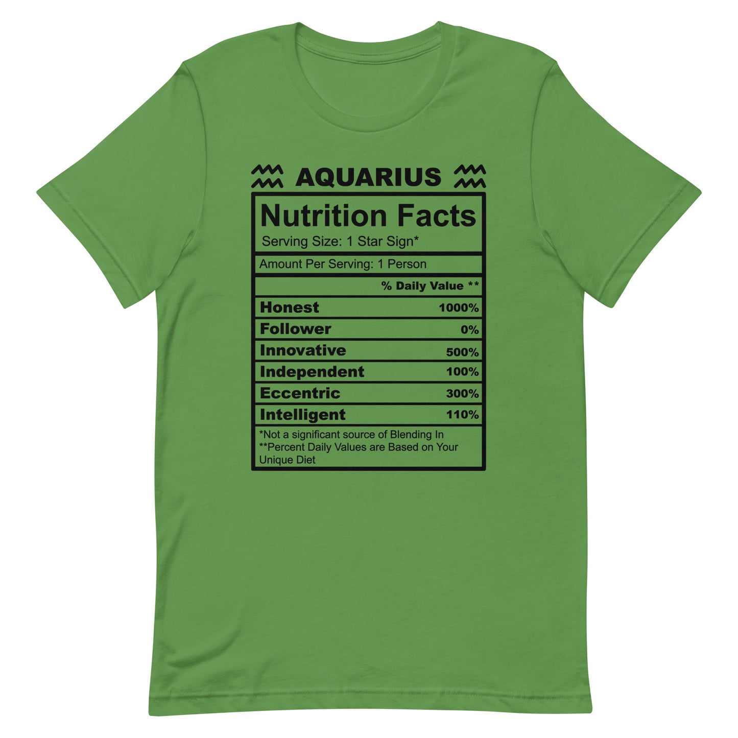 AQUARIUS - 4XL-5XL - Unisex T-Shirt (black letters)