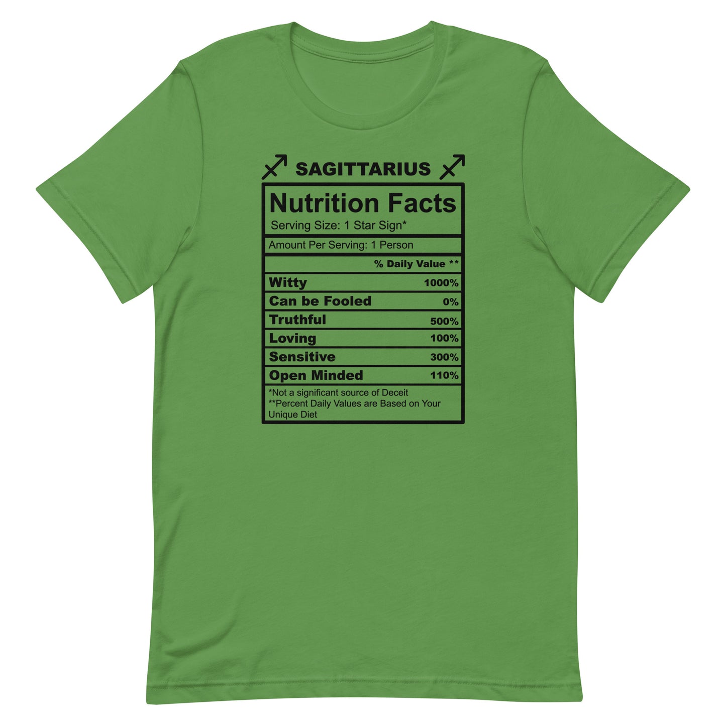 SAGITTARUIS - S-M - Unisex T-Shirt (black letters)