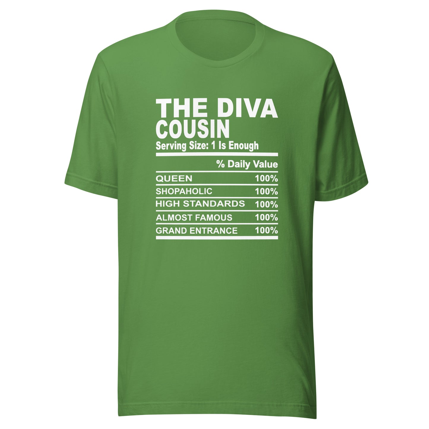 THE DIVA COUSIN - 4XL - Unisex T-Shirt (white print)