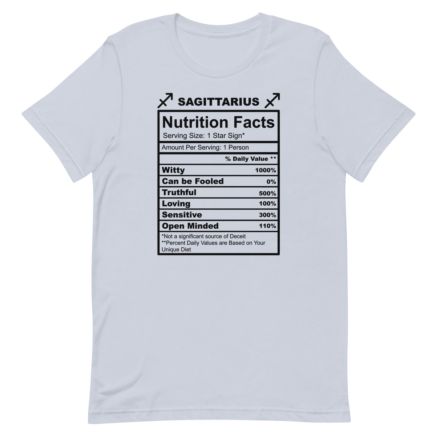 SAGITTARUIS - S-M - Unisex T-Shirt (black letters)