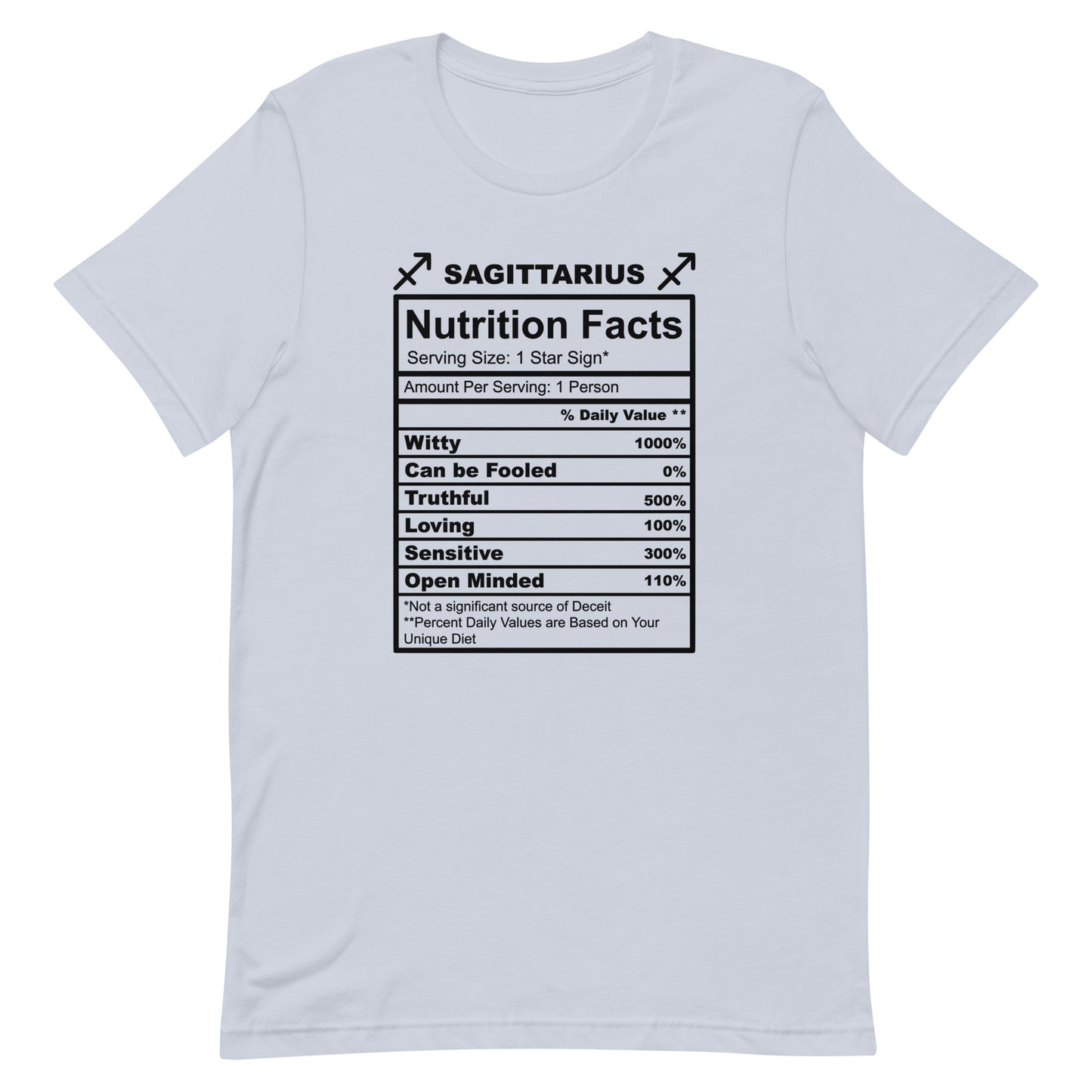 SAGITTARUIS - L-XL - Unisex T-Shirt (black letters)