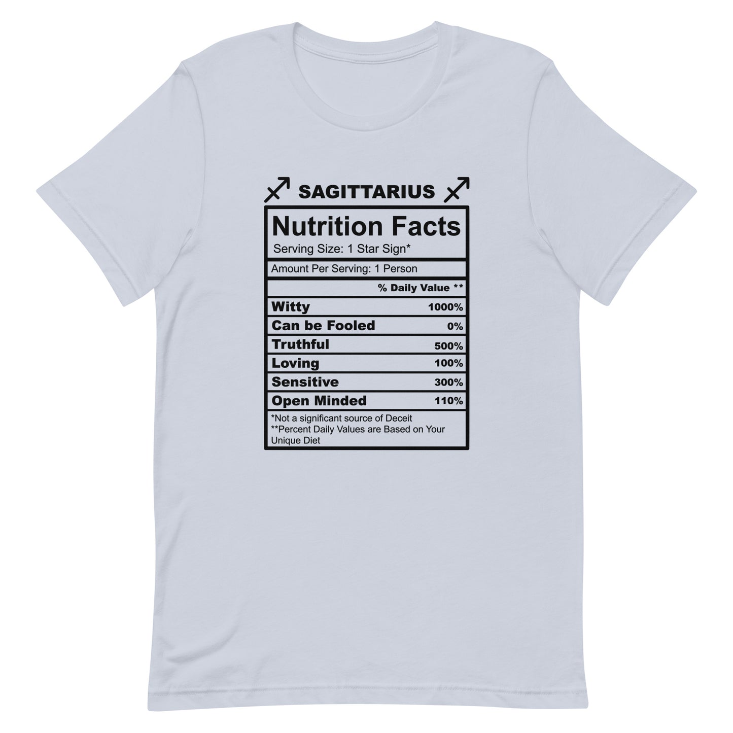 SAGITTARUIS -2XL-3XL - Unisex T-Shirt (black letters)