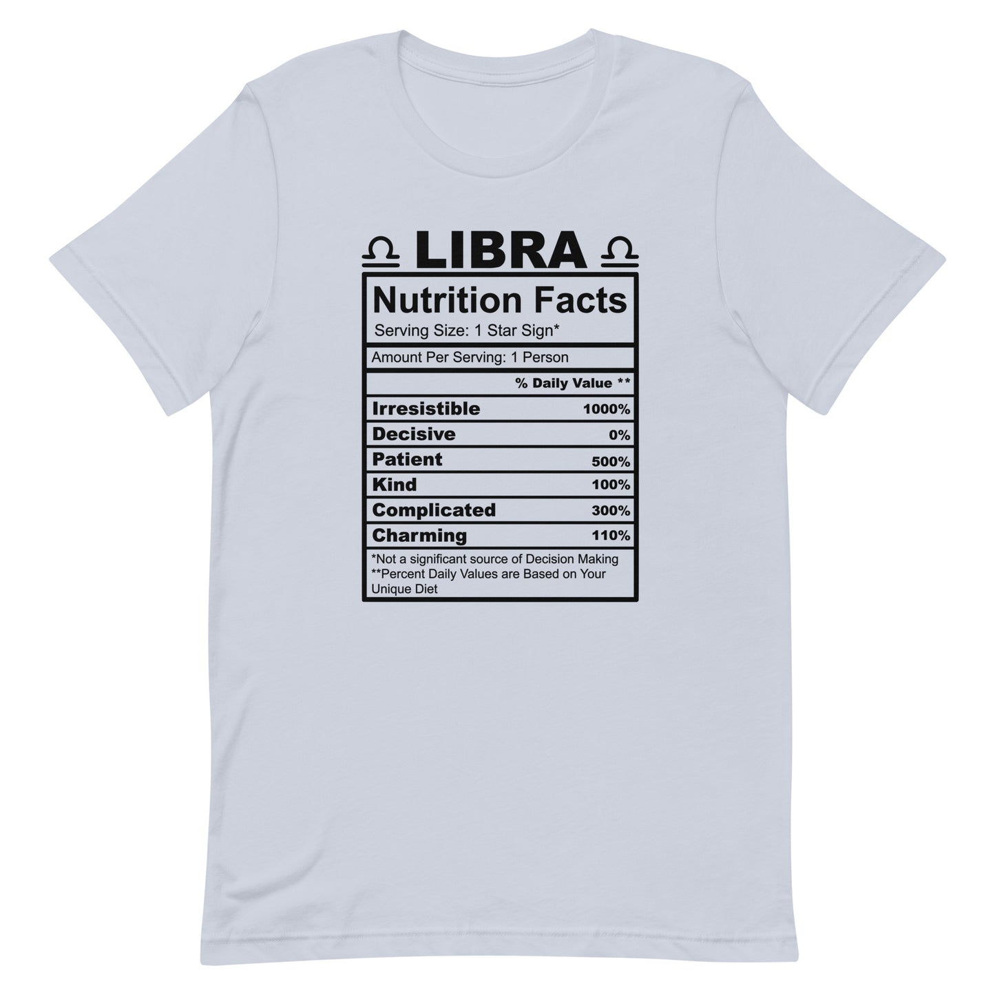 LIBRA - S-M - Unisex T-Shirt (black letters)
