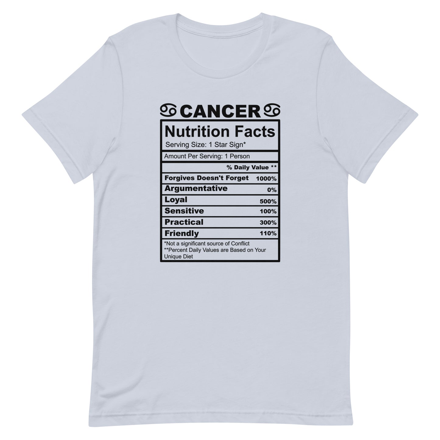 CANCER - S-M - Unisex T-Shirt (black letters)