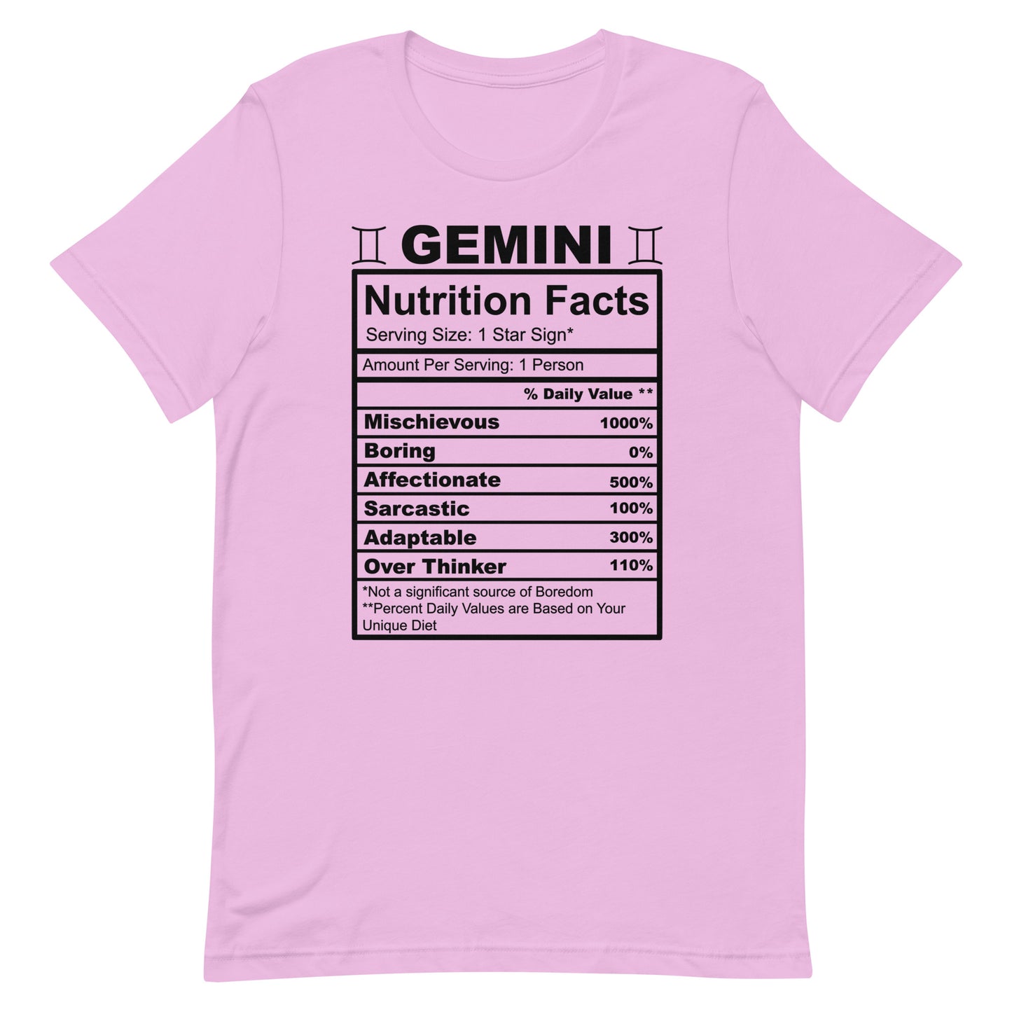 GEMINI - S-M - Unisex T-Shirt (black letters)