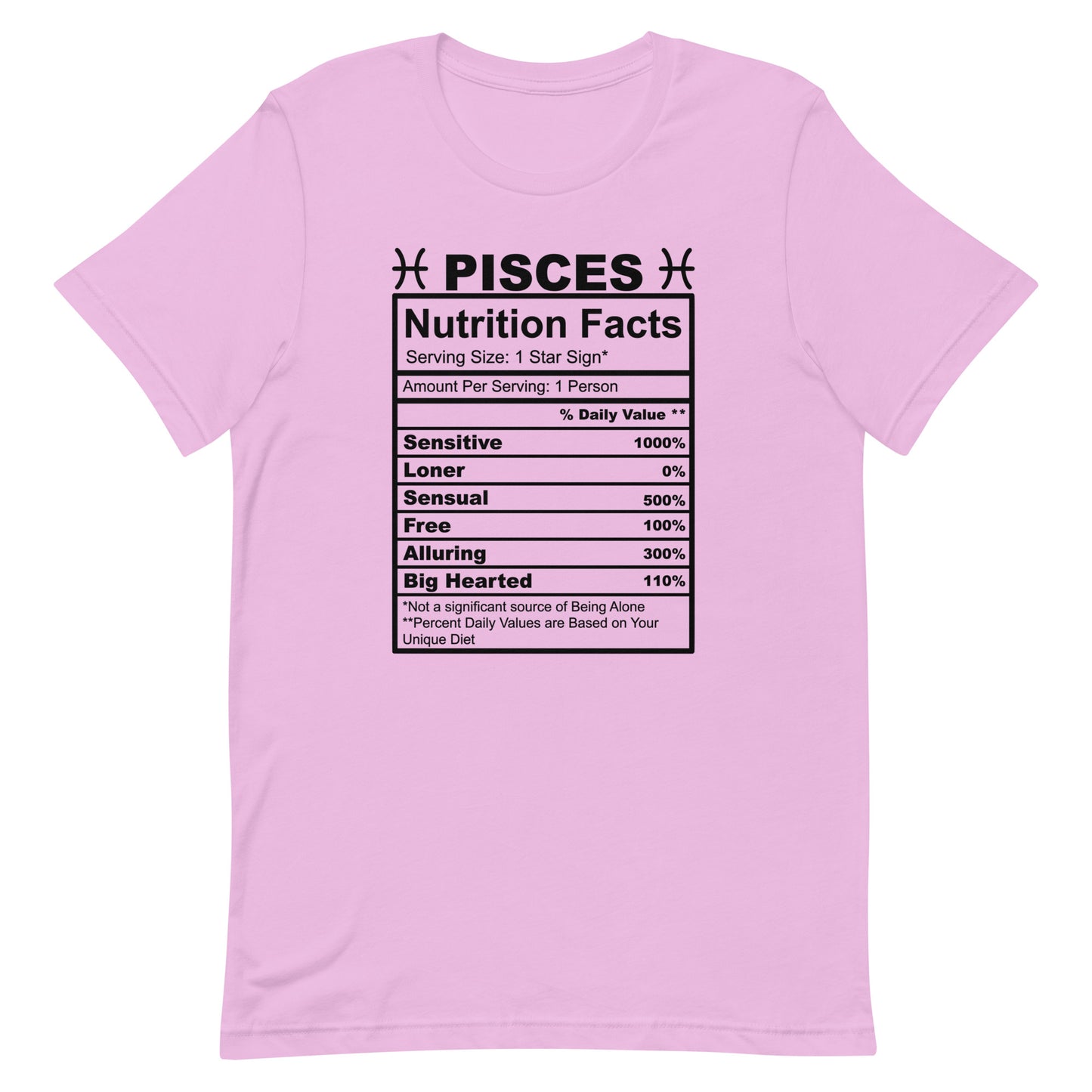PISCES - S-M - Unisex T-Shirt (black letters)
